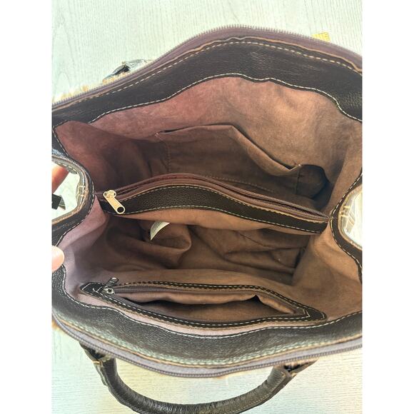 Flavia Maria Made in Brazil Cow Hide Leather Purse Western Cowgirl Country (B) - Picture 6 of 7